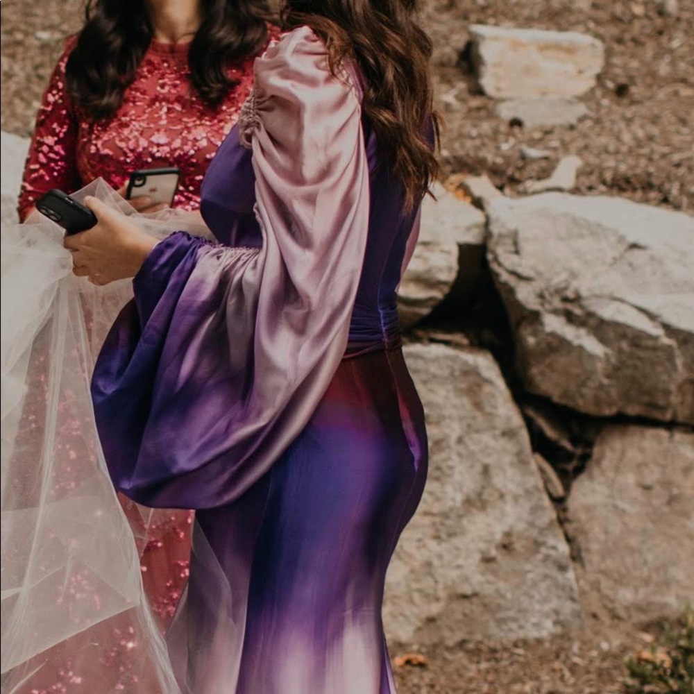 Flor Et.al Long sleeve gown, Ombré